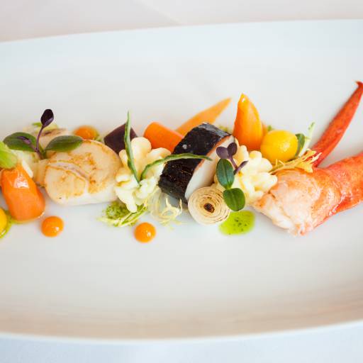 Detailaufnahme Hauptgang im Restaurant Gutshof Itterbach
