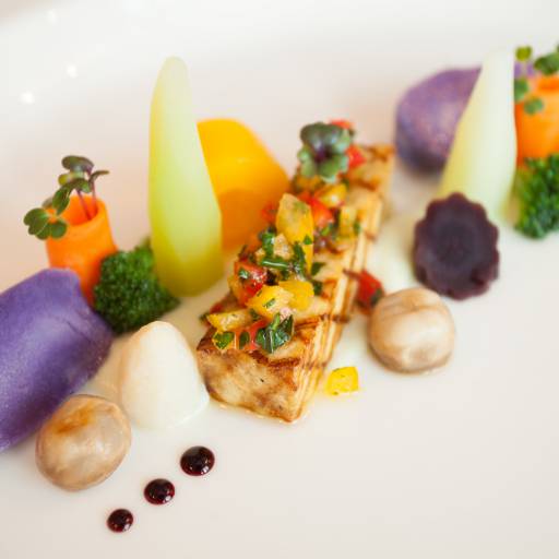 Detailaufnahme Gemüse und Fleisch Restaurant Gutshof Itterbach